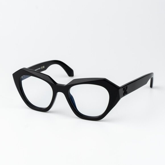 Off-White STYLE 43 Women Eyeglasses Black Cat Eye OERJ043 STYLE 43 1000 NEW AUT